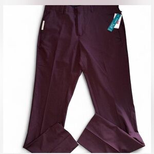 Perry Ellis Men's Dress Pants in Burgundy